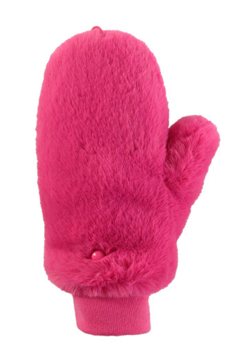 Pink Real Fox Fur Mittens  Luxurious Handcrafted Winter Accessory.