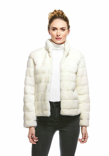 Ivory Mink Faux Fur Perfect Little Jacket SALE Fabulous-Furs