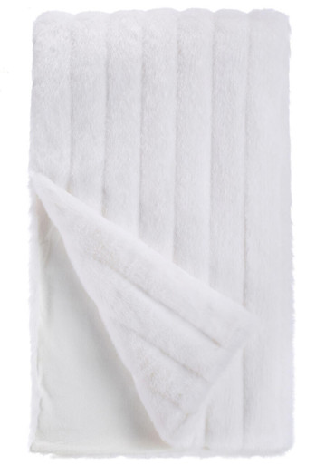 Signature Series White Mink Faux Fur Throws