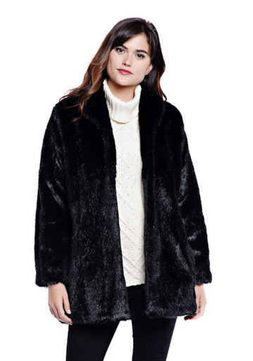 Black Mink Faux Fur Classic Jacket Collections Fabulous-Furs