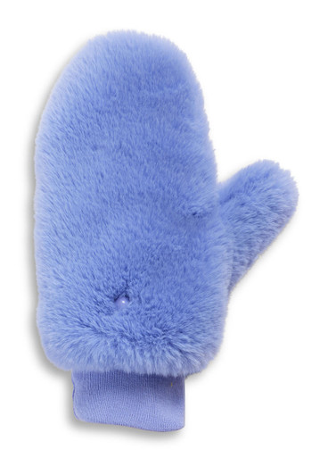 Periwinkle Faux Fur Le Mink Convertible Mittens Gloves