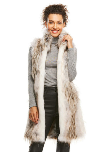 Tundra Wolf Faux Fur Stroller Vest Collections Fabulous-Furs