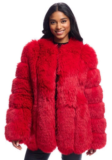 Convertible Faux Fur Tippet Coat 美品 Convertible Faux Fur Tippet Coat（Convertible Faux Fur