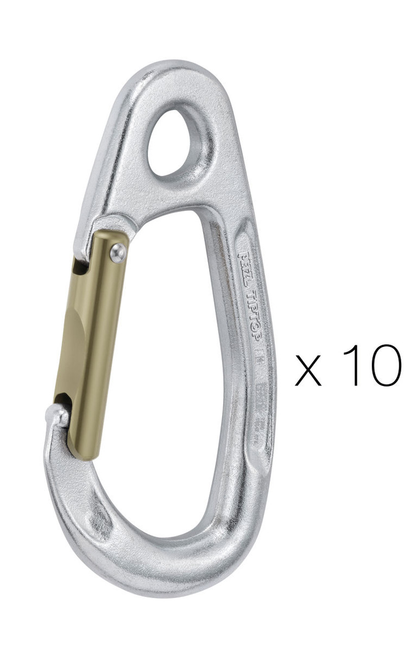 Petzl TIPTOP STAINLESS Carabiner (Pack of 10)
