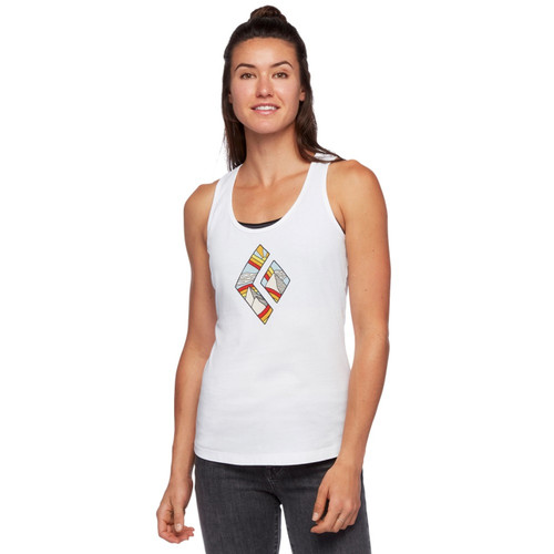 Black Diamond Women's Rainbow Diamond Tank White XS **CLOSEOUT**