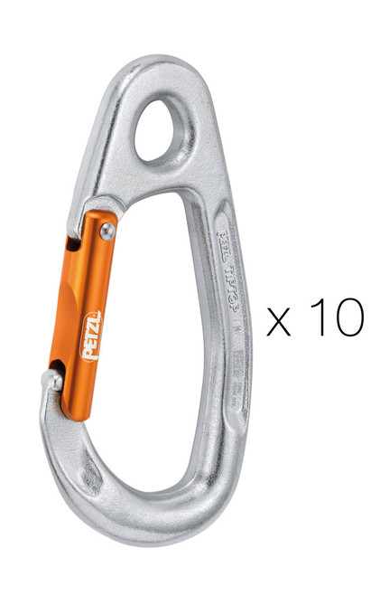 Petzl TIPTOP STEEL Carabiner (Pack of 10)