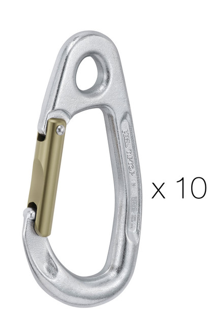 Petzl TIPTOP STAINLESS Carabiner (Pack of 10)