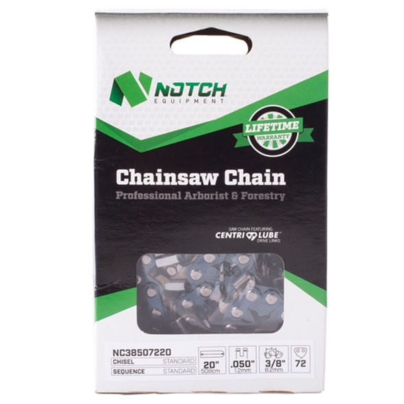 Notch 20in 3/8P 050G Chainsaw Chain 72DL