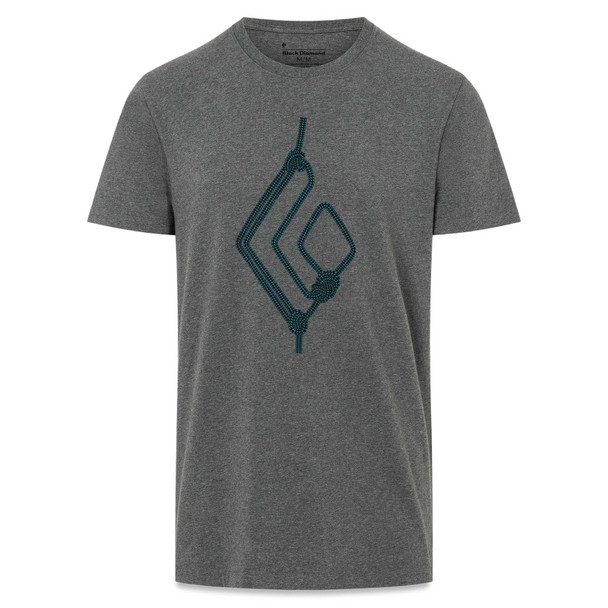 Black Diamond Men's Rope Diamond Tee - MD Charcoal Heather **CLOSEOUT**