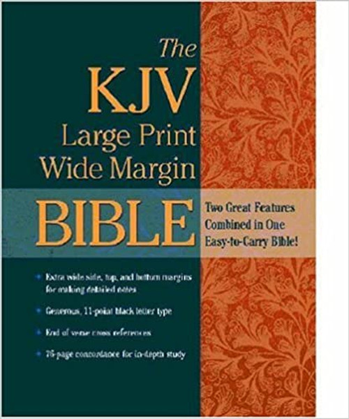 Bible KJV Wide Margin Large Print Hard Cover