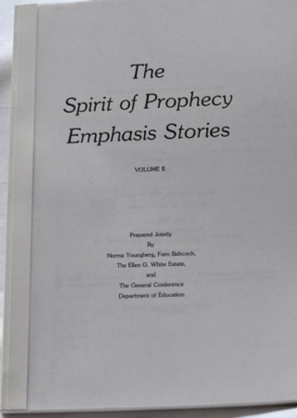 Spirit of Prophecy Emphasis Stories, Vol 2 - Norma Youngberg - Softcover