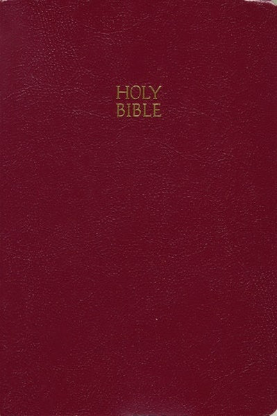 Bible Giant Print KJV Burgundy Imitation Leather, Column Reference