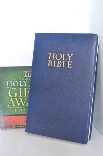 Bible Gift and Award KJV - Navy Blue