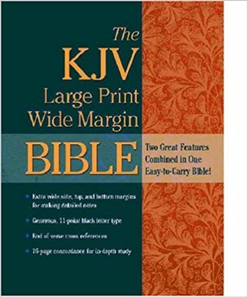 Bible KJV Wide Margin Large Print Hard Cover