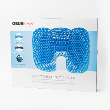 ObusForme Gel Seat Cushion – Memory Foam Seat Cushion and Posture Support,  Contoured Ergonomic Design for Soothing Relief, Soft Gel Insert and Mesh