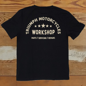 Triumph Workshop Black Tee - MTSS22022 Triumph Workshop Black Tee - MTSS22022