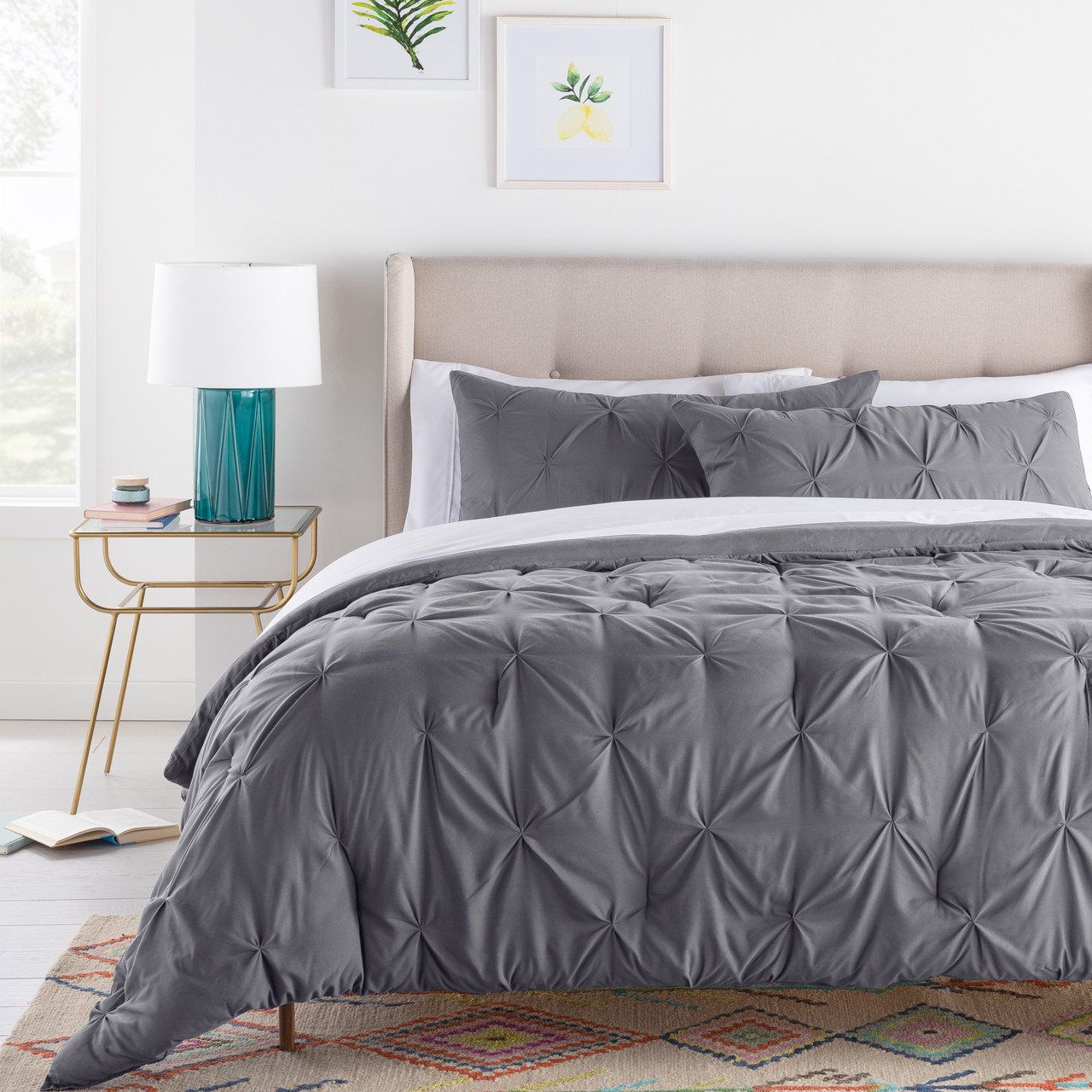 Pinch Pleat Microfiber Comforter