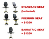 SciFit Pro1 Sport Upper Body Ergometer UBE Seat Options