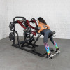 Build explosive back thickness with the Pro Strength Dynamic Row by Muscle D Fitness. Heavy-duty plate-loaded unit featuring an 11-gauge steel frame.