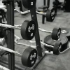 Muscle D Fitness - Pro Urethane Barbell Set (20 to 110 lbs) with Barbell Rack