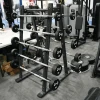 Muscle D Fitness - Pro Urethane Barbell Set (20 to 110 lbs) with Barbell Rack