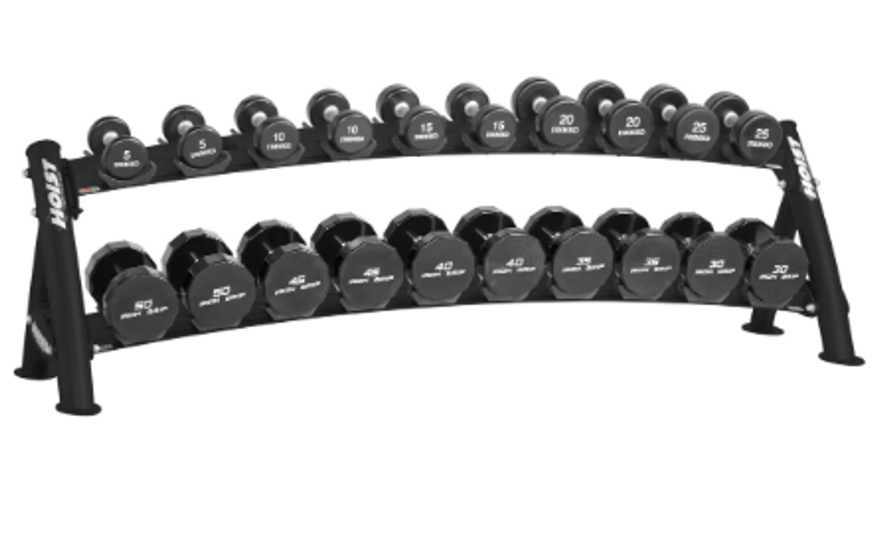 Hoist 2-Tier Horizontal Dumbbell Rack | Gymstore.com