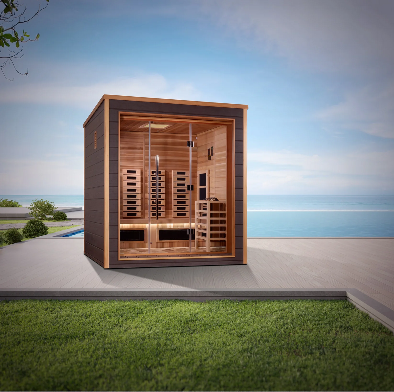 Golden Designs Visby PureTech Hybrid Full Spectrum Outdoor Sauna