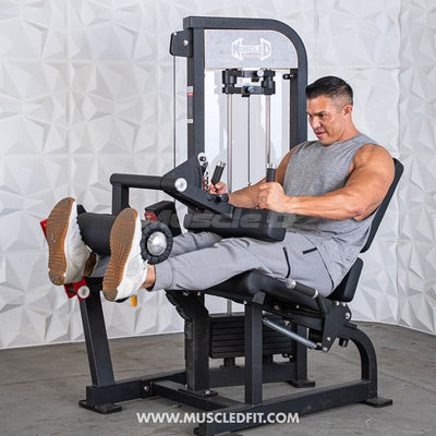 Classic V2 Leg Extension / Seated Leg Curl Combo Machine by Muscle D Fitness