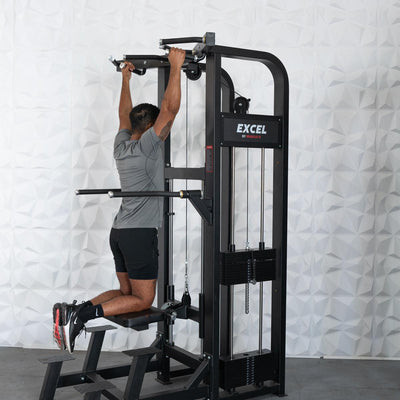 Excel Selectorized Assisted Chin / Dip Combo Machine by Muscle D Fitness