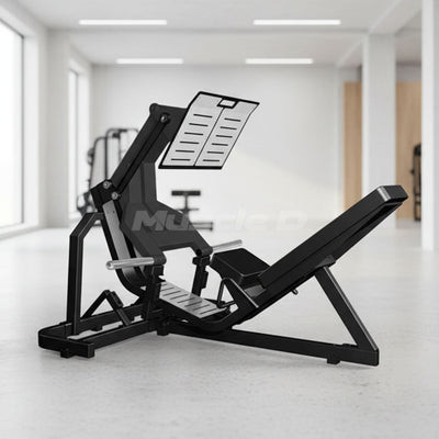 Excel Leverage Leg Press Muscle D Fitness, EX-LLP-LEV Commercial Leverage Press, Plate Loaded Lower Body Machine, Heavy Duty Gym Leg Equipment