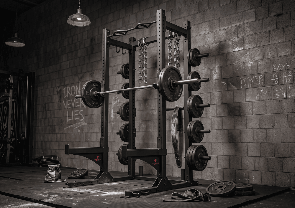 T-Grip Heavy-Duty Commercial Half Rack by Muscle D Fitness