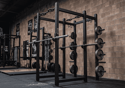 T-Grip Commercial Double Half Rack (3x3" Steel) by Muscle D Fitness
