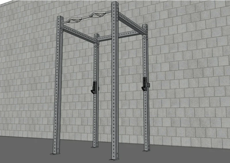 Muscle D - T-Grip Basic Commercial 4-Post Rack (3x3 Steel)