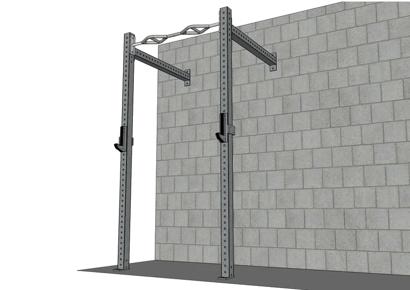 Muscle D - T-Grip Commercial 4' Wall Mount Rig (3x3 Steel)