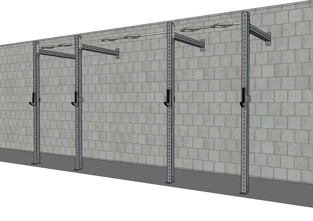 Muscle D - T-Grip Commercial 14' Wall Mount Rig (3x3 Steel)