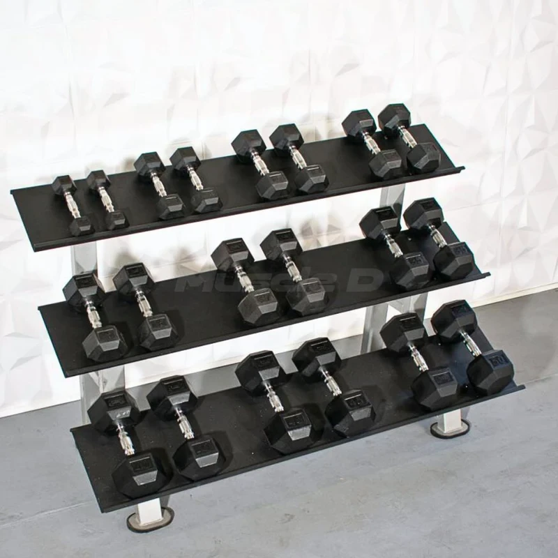 Muscle D - Rubber Hex Dumbbell Set
