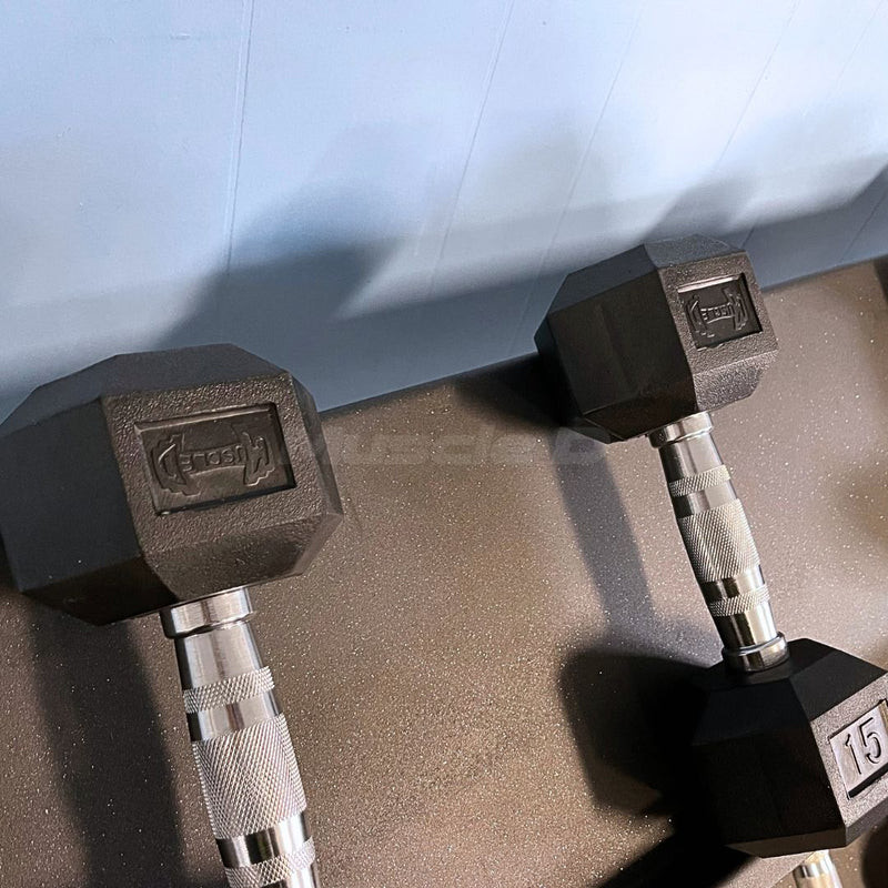 Muscle D - Rubber Hex Dumbbell Set