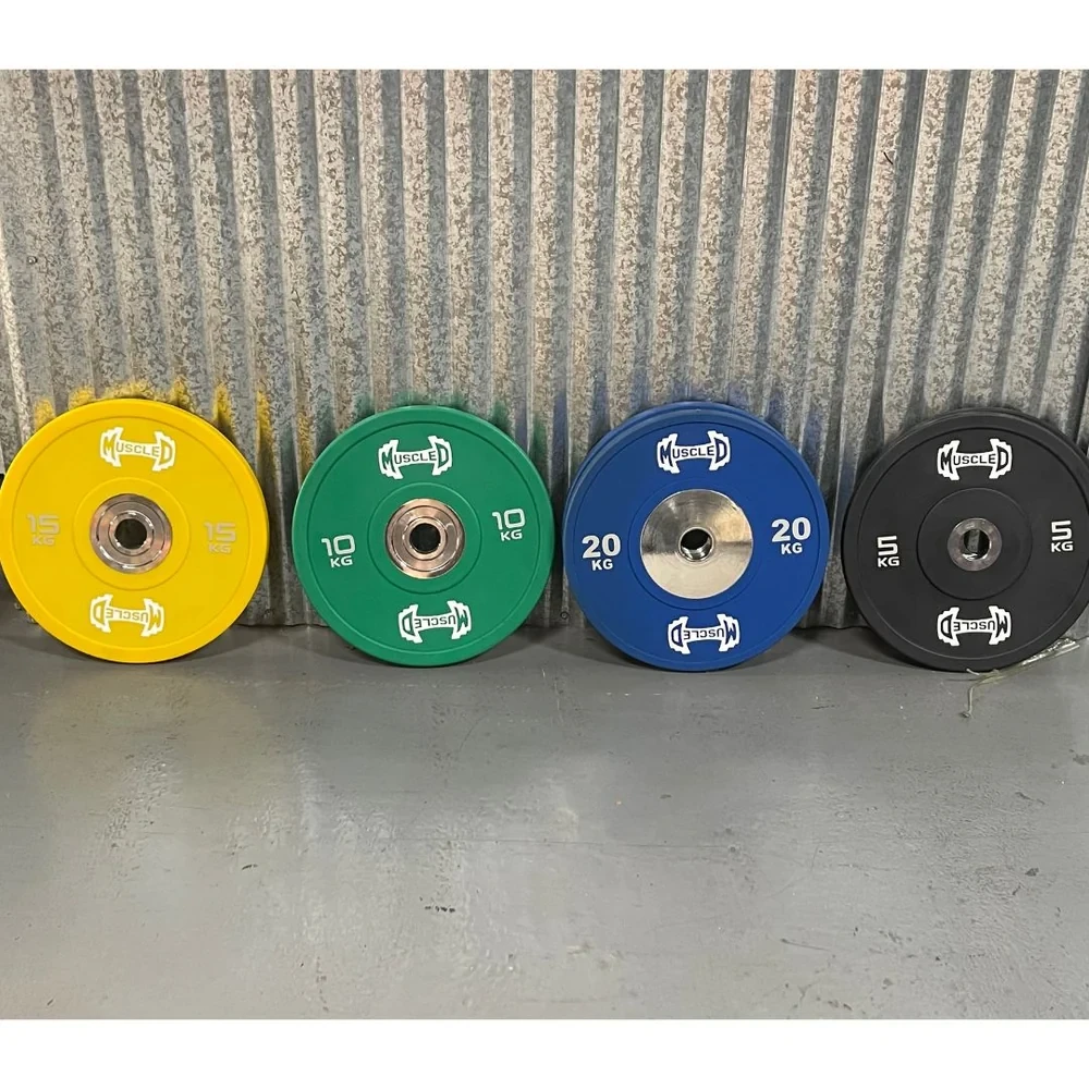 Muscle D Fitness - Color Urethane Bumper Plates (Smooth Hub)