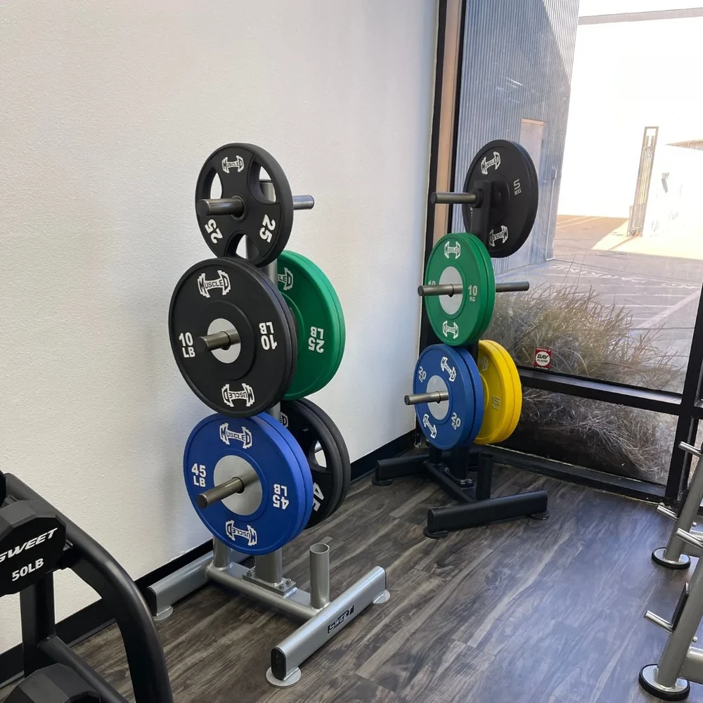Muscle D Fitness - Color Urethane Bumper Plates (Smooth Hub)