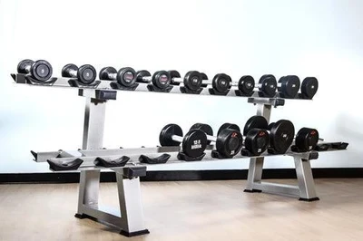 Muscle D Fitness - Double Tier Dumbbell Rack (Pro Style / Urethane Dumbbell Rack)