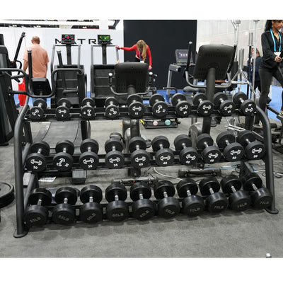 Muscle D Fitness - 3-Tier Commercial Dumbbell Rack (Black)