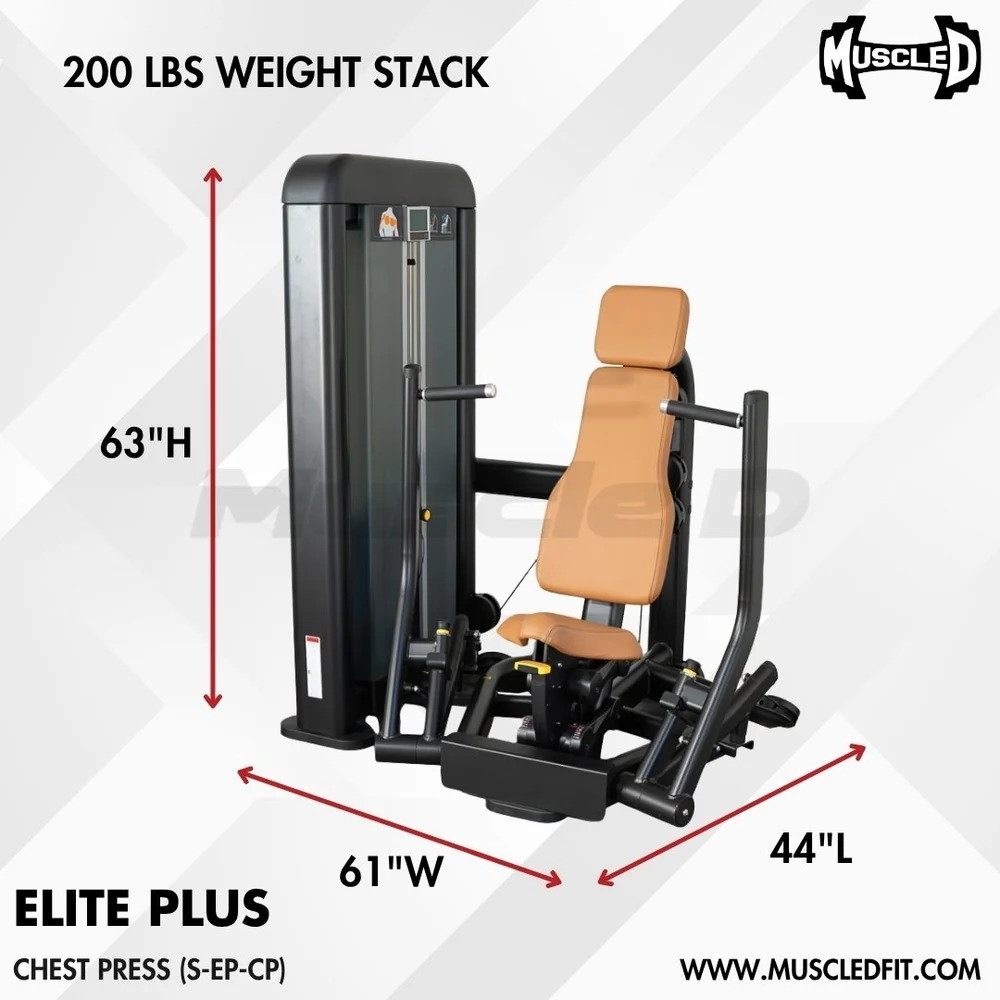 Muscle D - Elite Plus Chest Press (Commercial Iso-Lateral Selectorized Machine)
