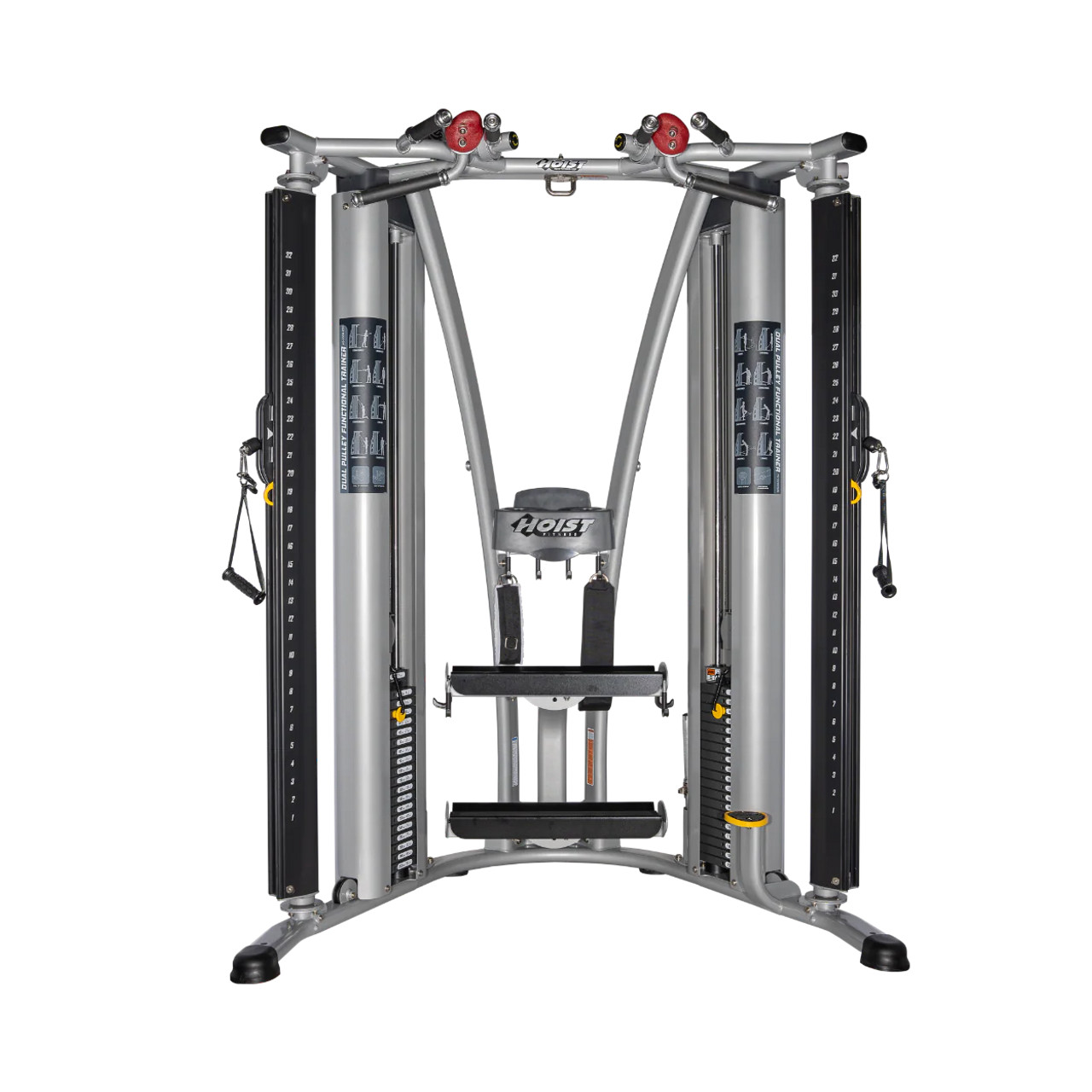 Hoist HD-3000 Dual Pulley Functional Trainer Platinum Silver
