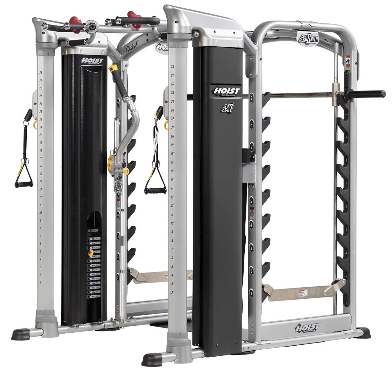 Hoist Mi7 Smith Machine Functional Trainer Ensemble in Silver