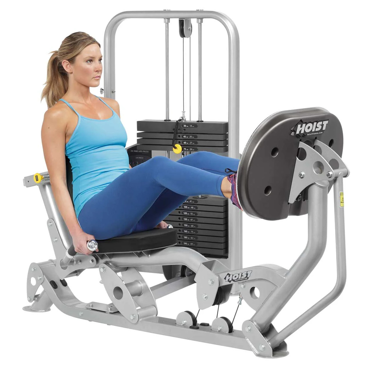 Hoist Freestanding Ride Leg Press in Silver