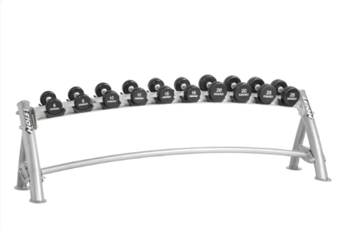 Hoist CF Series 1-Tier Horizontal Dumbbell Rack | GymStore.com