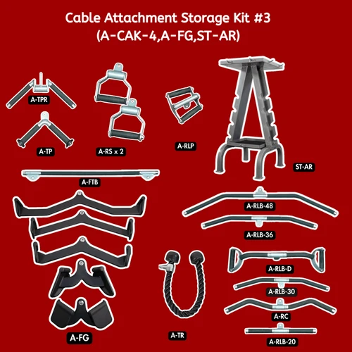 Muscle D Fitness Ultimate Cable Attachment & Storage Kit