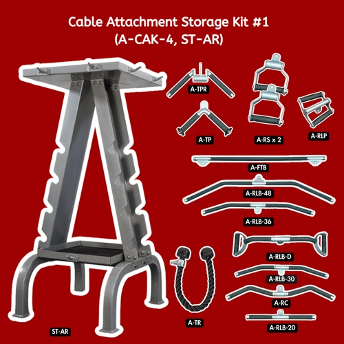 Muscle D Fitness Complete Cable Attachment & Storage Kit (Kit #1)