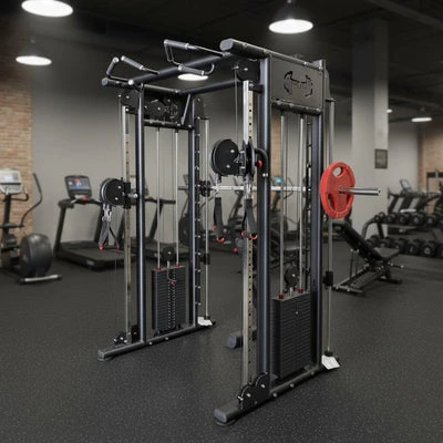 Dual Adjustable Pulley & Smith Machine Combo by Muscle D Fitness