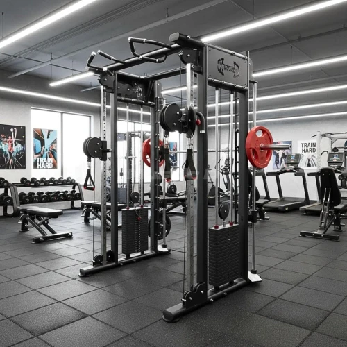 Dual Adjustable Pulley & Smith Machine Combo by Muscle D Fitness